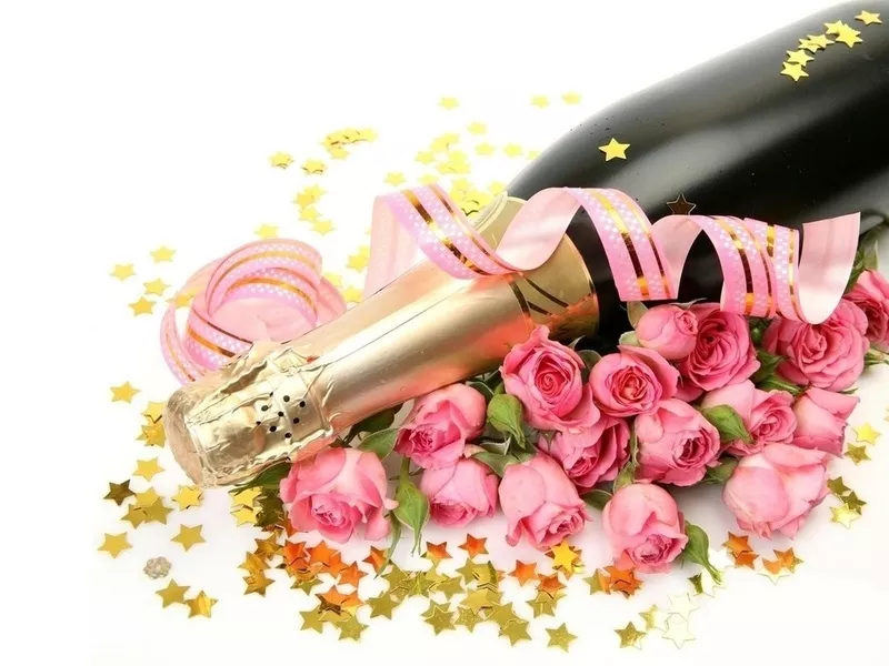 25 роз+ бутылка шампанского в подарок!