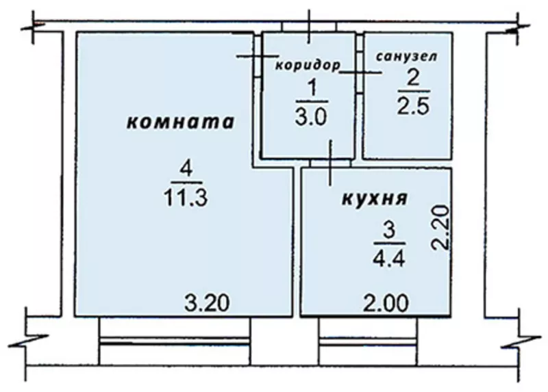 Продам 1-комнатную квартиру 22 м²,  этаж 2/5